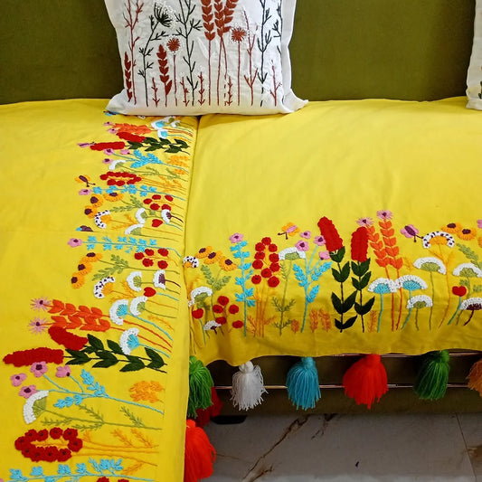 Hand-Embroidered Sofa Cover