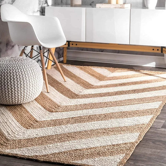 Natural Jute Rug Bohemian Yoga Rug Home Decor Area Rug Bedroom Rug Hand Braided Jute Rug Natural Area Rug