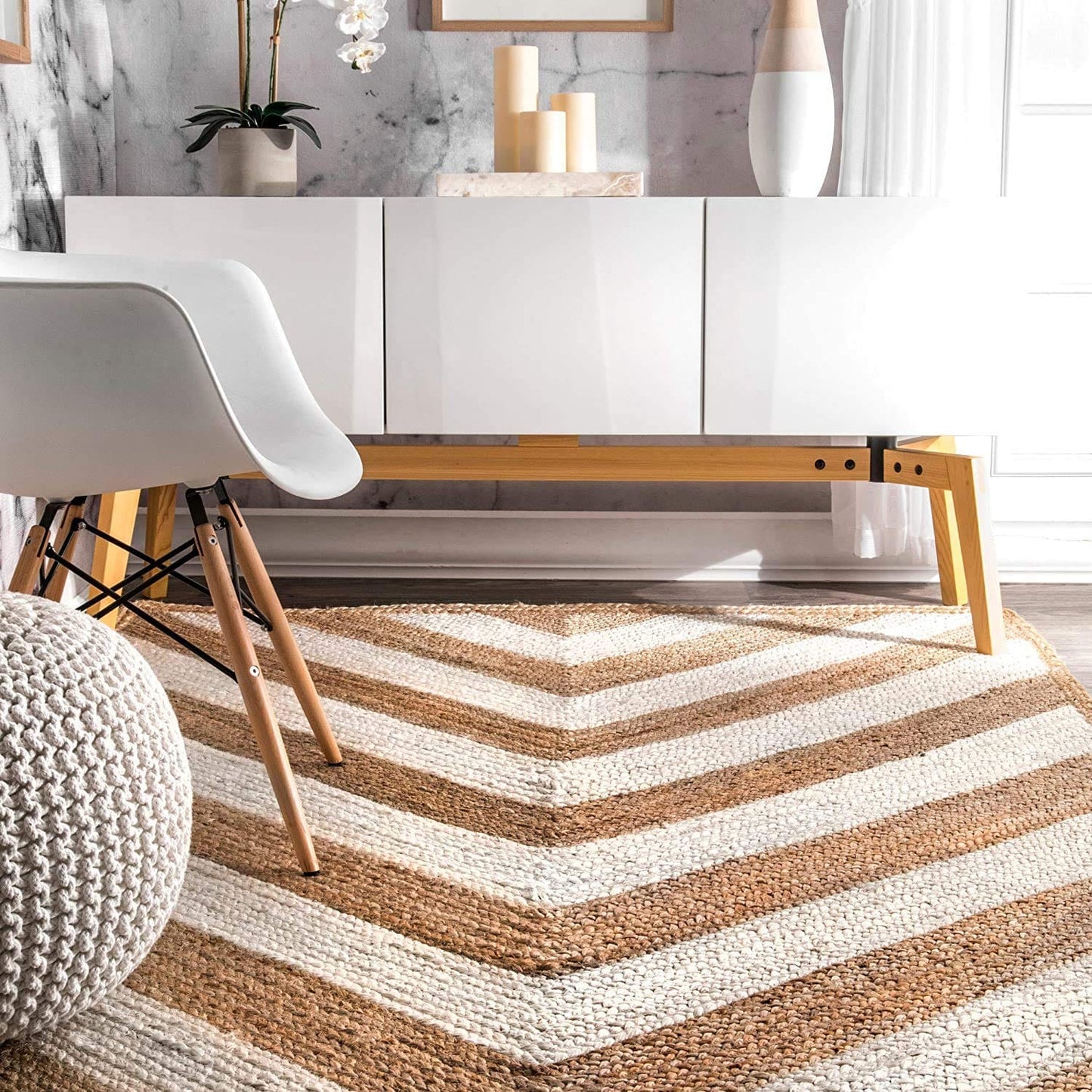 Natural Jute Rug Bohemian Yoga Rug Home Decor Area Rug Bedroom Rug Hand Braided Jute Rug Natural Area Rug